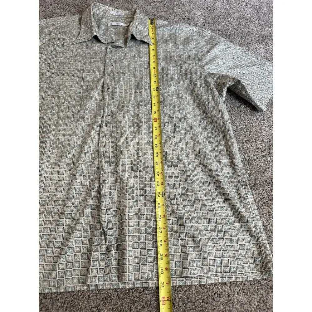 Burma Bibas Patterned Button-Up Shirt Geometric Print Cotton Vintage XXL